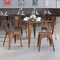 Flash Furniture Copper Metal Stackable Chair with Wood Seat, PK4 4-ET-3534-POC-WD-GG - alternate 1